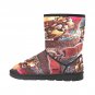 Ruby Textured Boho Printed Winter Snow Boots