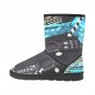 Stripey Teal Belted Black Boho Printed Winter Snow Boots
