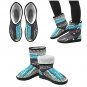 Stripey Teal Belted Black Boho Printed Winter Snow Boots