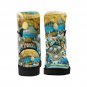 Turquoise Gypsy Boho Printed Winter Snow Boots