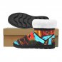 Turquoise Lace Belted Boho Printed Winter Snow Boots