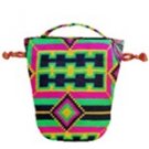 Wayuu Tapestry Crochet Print Drawstring Bucket Bag