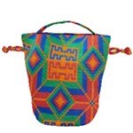 Wayuu Tapestry Crochet Print Drawstring Bucket Bag