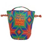 Wayuu Tapestry Crochet Print Drawstring Bucket Bag