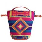 Wayuu Tapestry Crochet Print Drawstring Bucket Bag