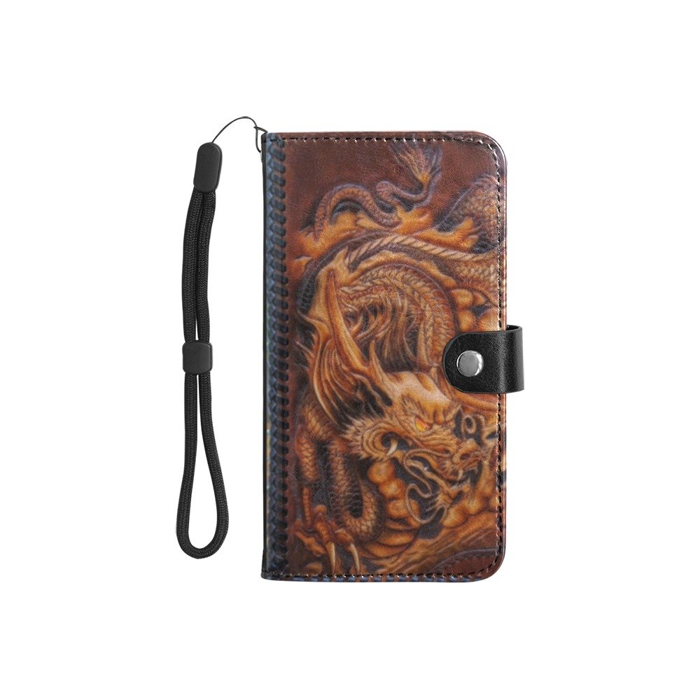 Chinese Dragon Tooled Imitation Leather Wallet