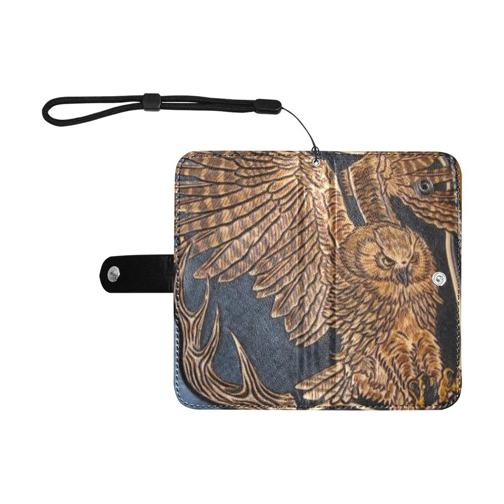 Owl Tooled Imitation Leather Wallet