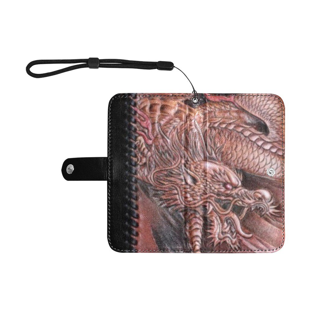 Red Dragon Tooled Imitation Leather Wallet