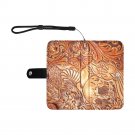 Skull and Flowers Tooled Imitation Leather Wallet