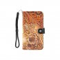 Skull and Flowers Tooled Imitation Leather Wallet