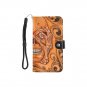 Skull in Hands Tooled Imitation Leather Wallet