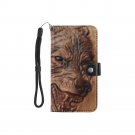 Wolf Tooled Imitation Leather Wallet