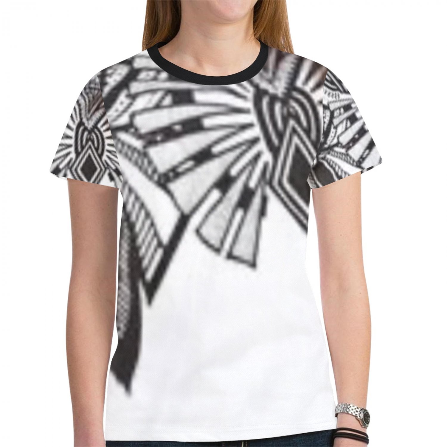 Black and White Geometric T-shirt
