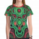 Green Abstract Geometric T-shirt