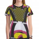 Hot Pink and Yellow Geometric T-shirt