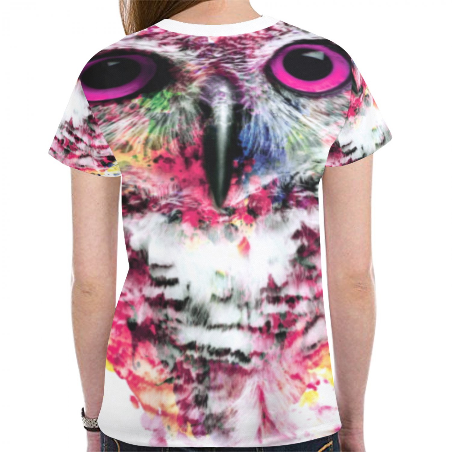 Rainbow Watercolour Owl T-shirt