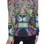 Rainbow Lion All-Over Print Women's Off-Shoulder Sweatshirt
