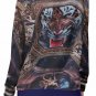 Art Historian Tiger All-Over Print Women's Off-Shoulder Sweatshirt