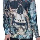Astronaut Skull All-Over Print Women's Off-Shoulder Sweatshirt