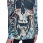 Astronaut Skull All-Over Print Women's Off-Shoulder Sweatshirt