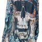 Astronaut Skull All-Over Print Women's Off-Shoulder Sweatshirt