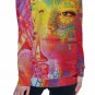 Rainbow Glitch Face All-Over Print Women's Off-Shoulder Sweatshirt