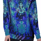 Schwarzlicht Ganesha All-Over Print Women's Off-Shoulder Sweatshirt