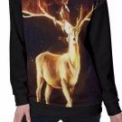 Stag All-Over Print Women's Off-Shoulder Sweatshirt