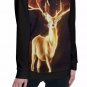 Stag All-Over Print Women's Off-Shoulder Sweatshirt