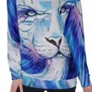 Watercolour Lion All-Over Print Women's Off-Shoulder Sweatshirt