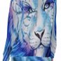 Watercolour Lion All-Over Print Women's Off-Shoulder Sweatshirt