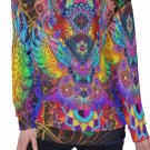 Psychedelic All-Over Print Women's Off-Shoulder Sweatshirt