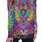 Psychedelic All-Over Print Women's Off-Shoulder Sweatshirt