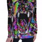 Bear Mouth Rainbow All-Over Print Women's Off-Shoulder Sweatshirt
