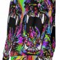 Bear Mouth Rainbow All-Over Print Women's Off-Shoulder Sweatshirt