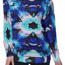 Blue Mandala All-Over Print Women's Off-Shoulder Sweatshirt