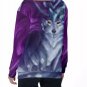 Cosmic Wolf All-Over Print Women's Off-Shoulder Sweatshirt