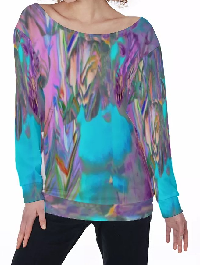Drip All-Over Print Women's Off-Shoulder Sweatshirt