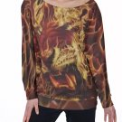 Fire Tiger All-Over Print Women's Off-Shoulder Sweatshirt