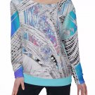 Geometry All-Over Print Women's Off-Shoulder Sweatshirt