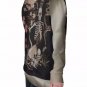 Golden Skeleton All-Over Print Women's Off-Shoulder Sweatshirt
