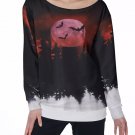 Halloween Forest All-Over Print Women's Off-Shoulder Sweatshirt