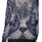 Hipster Cat All-Over Print Women's Off-Shoulder Sweatshirt