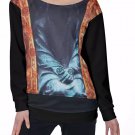 Hooded Figure All-Over Print Women's Off-Shoulder Sweatshirt
