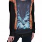 Hooded Figure All-Over Print Women's Off-Shoulder Sweatshirt