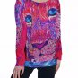 Hot Pink Lion All-Over Print Women's Off-Shoulder Sweatshirt