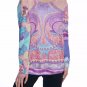 Lotus Trip All-Over Print Women's Off-Shoulder Sweatshirt