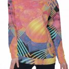 Mardi Gras Neon All-Over Print Women's Off-Shoulder Sweatshirt
