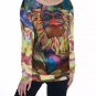 Meditating Rafiki RainbowAll-Over Print Women's Off-Shoulder Sweatshirt