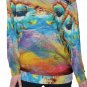 Owl Rainbow Glitch All-Over Print Women's Off-Shoulder Sweatshirt